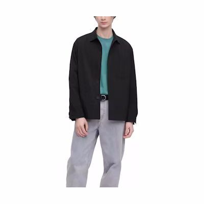 UNIQLO Black Loose-Fit Single-Breasted Long-Sleeve Jacket 455700-09