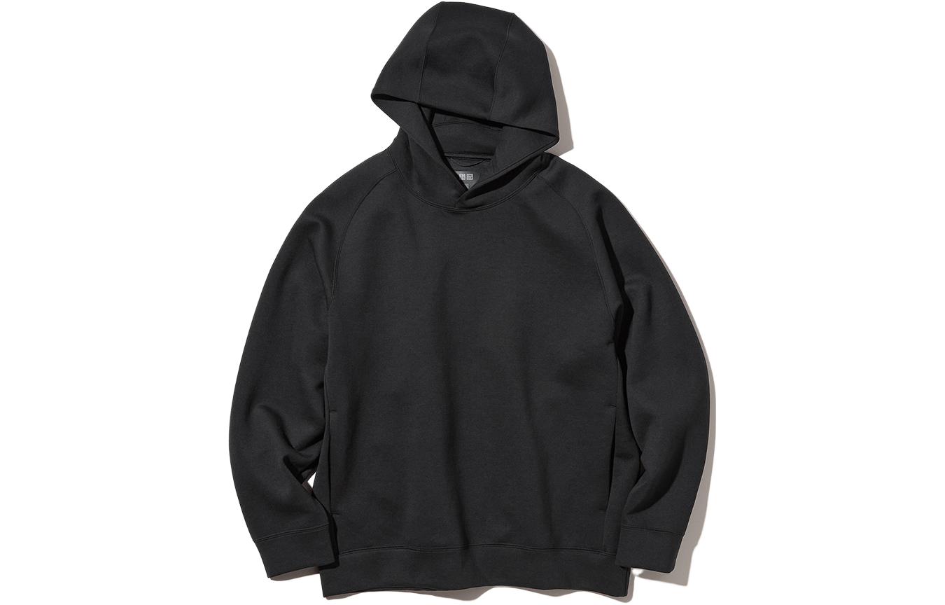 UNIQLO Black Raglan Sleeve Pullover Hoodie 444969-09