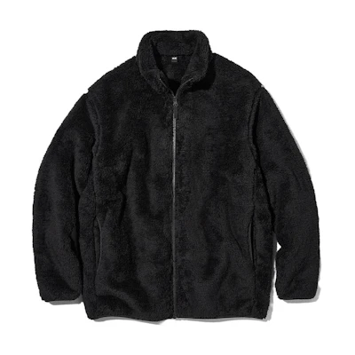 UNIQLO Black Solid Color Zip-Up Jacket 450198-09