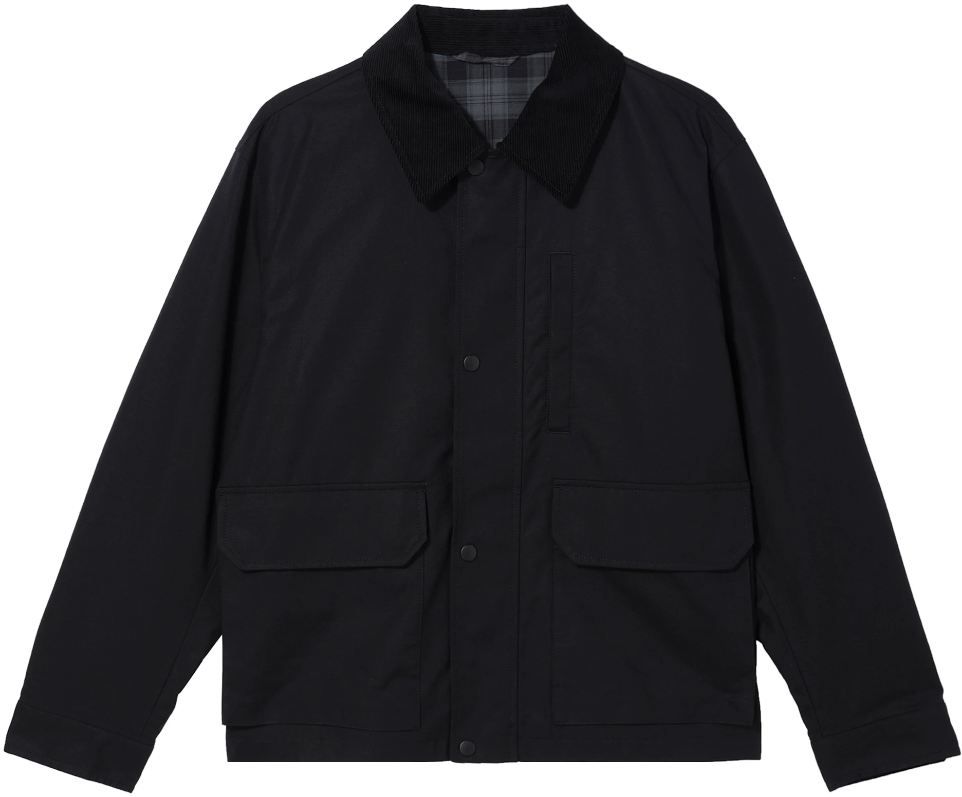 uniqlo-black-solid-loose-fit-long-sleeve-button-up-jacket-470117-09