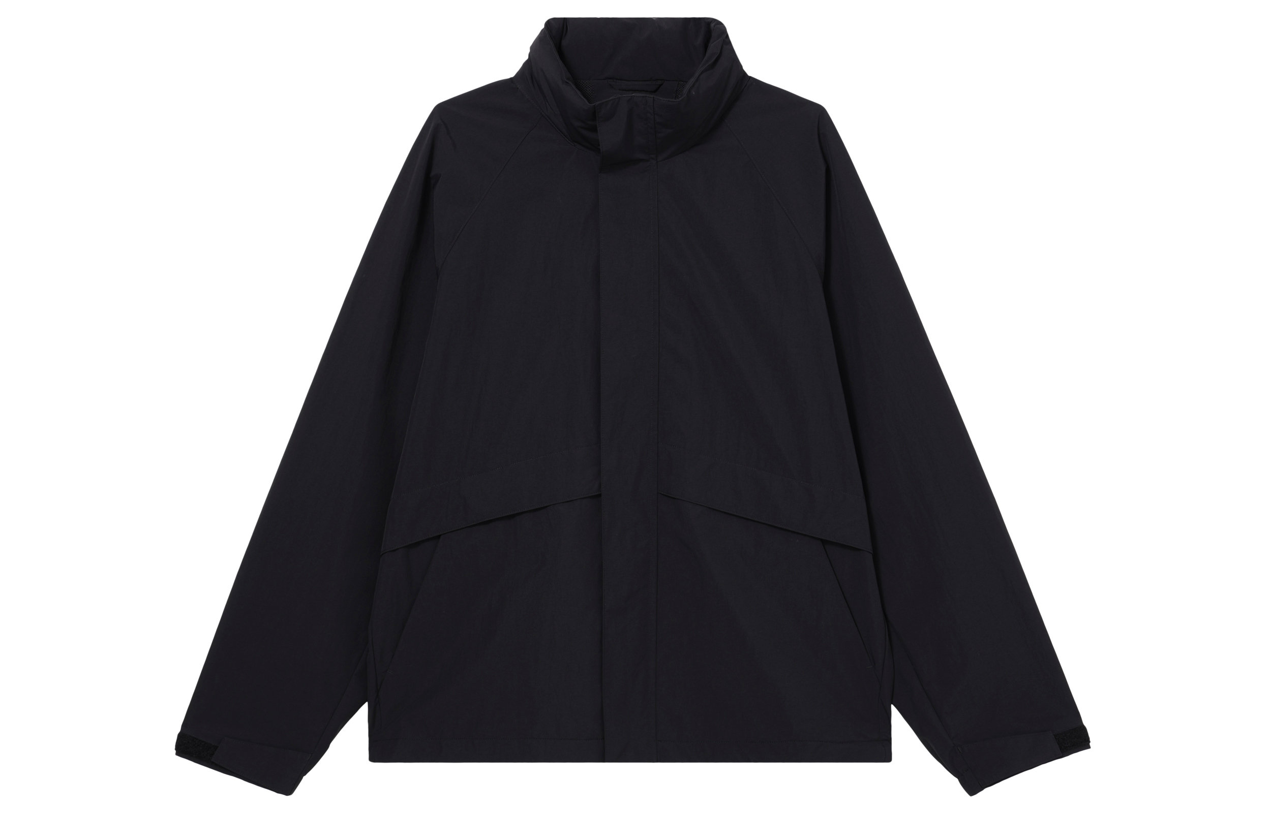 UNIQLO Black Windproof Lightweight Casual Full-Zip Jacket with Ribbed Cuffs. 473907-09