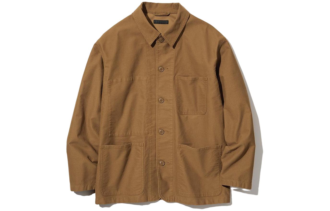 UNIQLO Brown Casual Solid Color Collared Jacket 459588-35