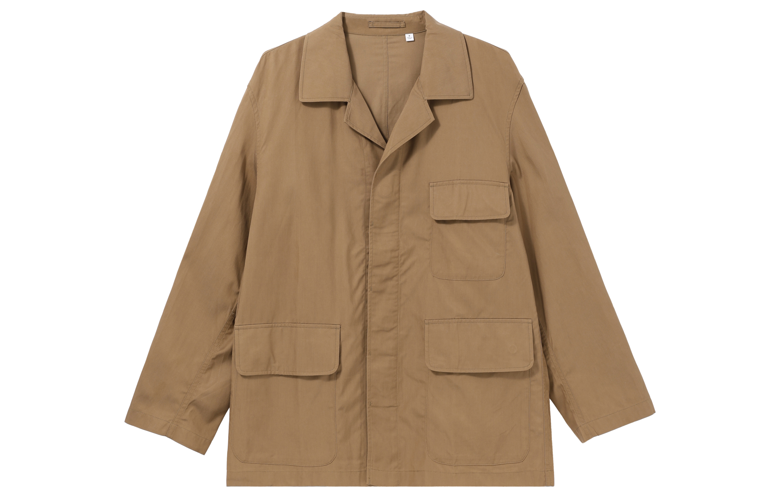 UNIQLO Brown Solid Color Long-Sleeve Loose Fit Jacket 426039-34