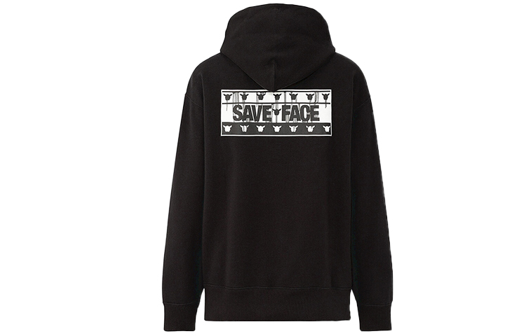 Lookbook UNIQLO 卡通長袖衛衣 男女款 黑色 423003-09