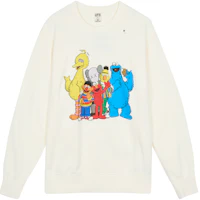 UNIQLO Cartoon Long Sleeve Crewneck Sweatshirt White Unisex 414342-01 UNIQLO Cartoon Long Sleeve Crewneck Sweatshirt White Unisex 414342-01