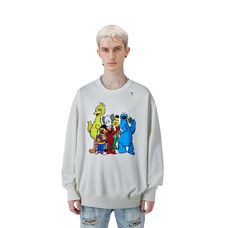 Details for UNIQLO 卡通長袖圓領白色休閒上衣 男女款 414342-01