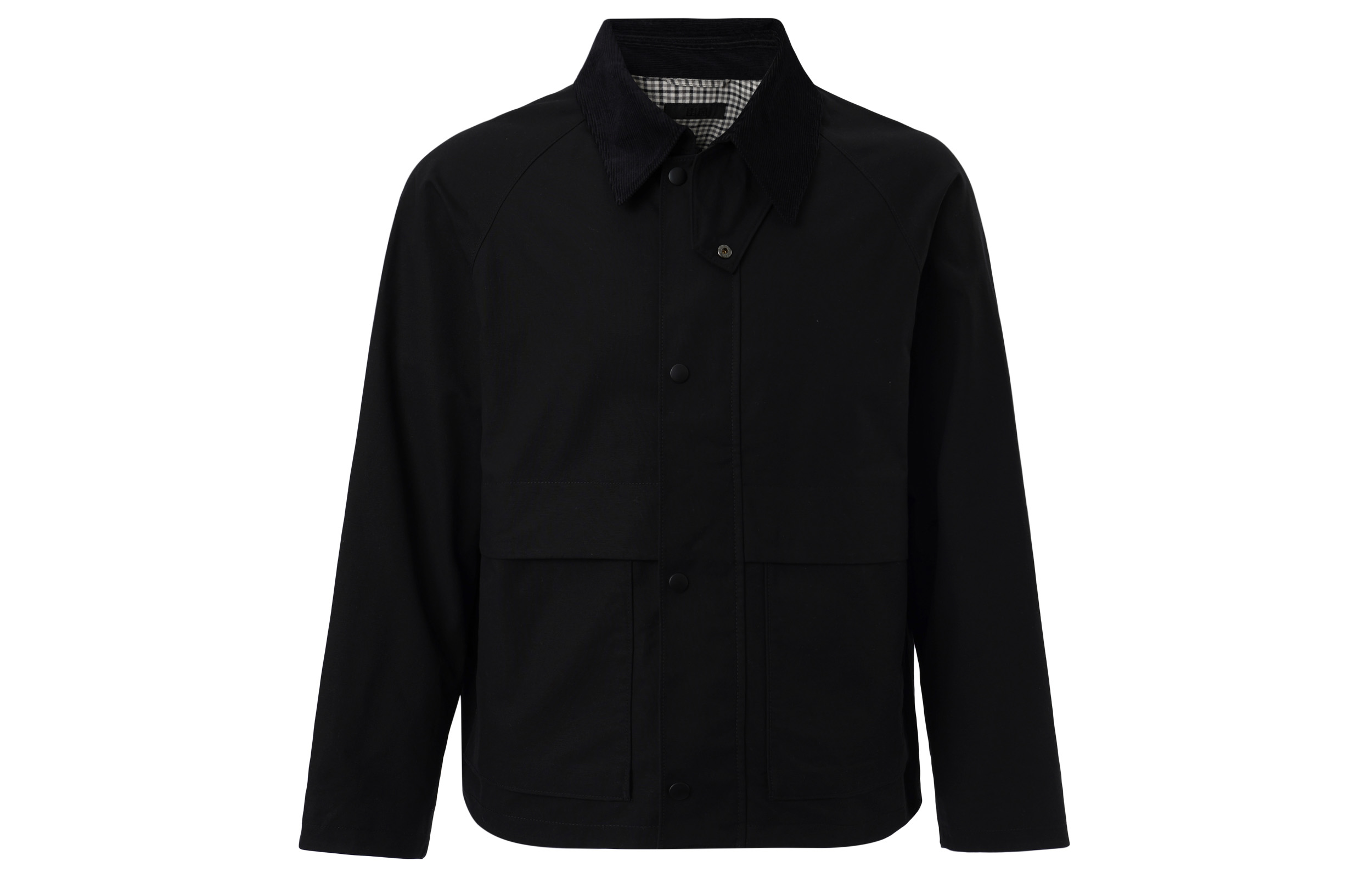 UNIQLO Casual Black Single-Breasted Jacket with Notched Collar Unisex. 470989-09
