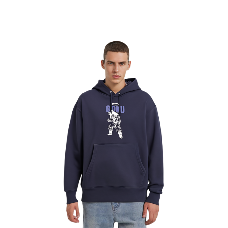 Shop UNIQLO 藍色卡通休閒舒適男女款圓領長袖上衣 425632-69