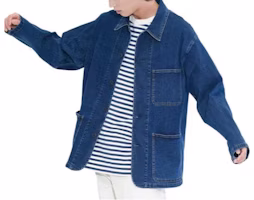 UNIQLO Casual Long-Sleeve Denim Jacket - Ocean Blue UQ462430000 UNIQLO Casual Long-Sleeve Denim Jacket - Ocean Blue UQ462430000