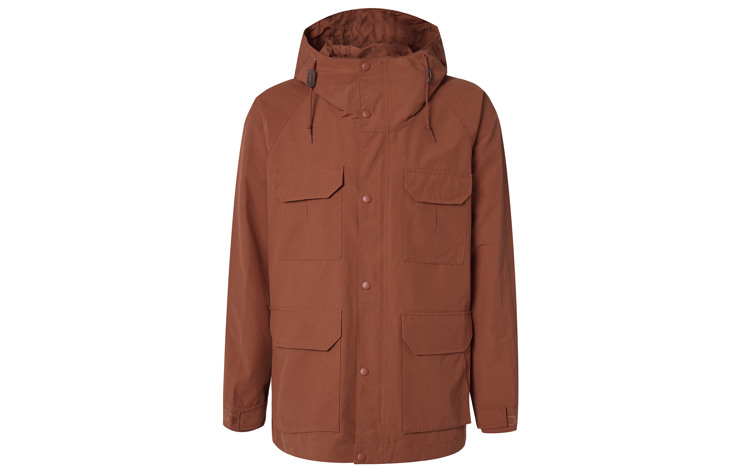 UNIQLO Casual Solid Color Hooded Jacket - Orange 459590-25