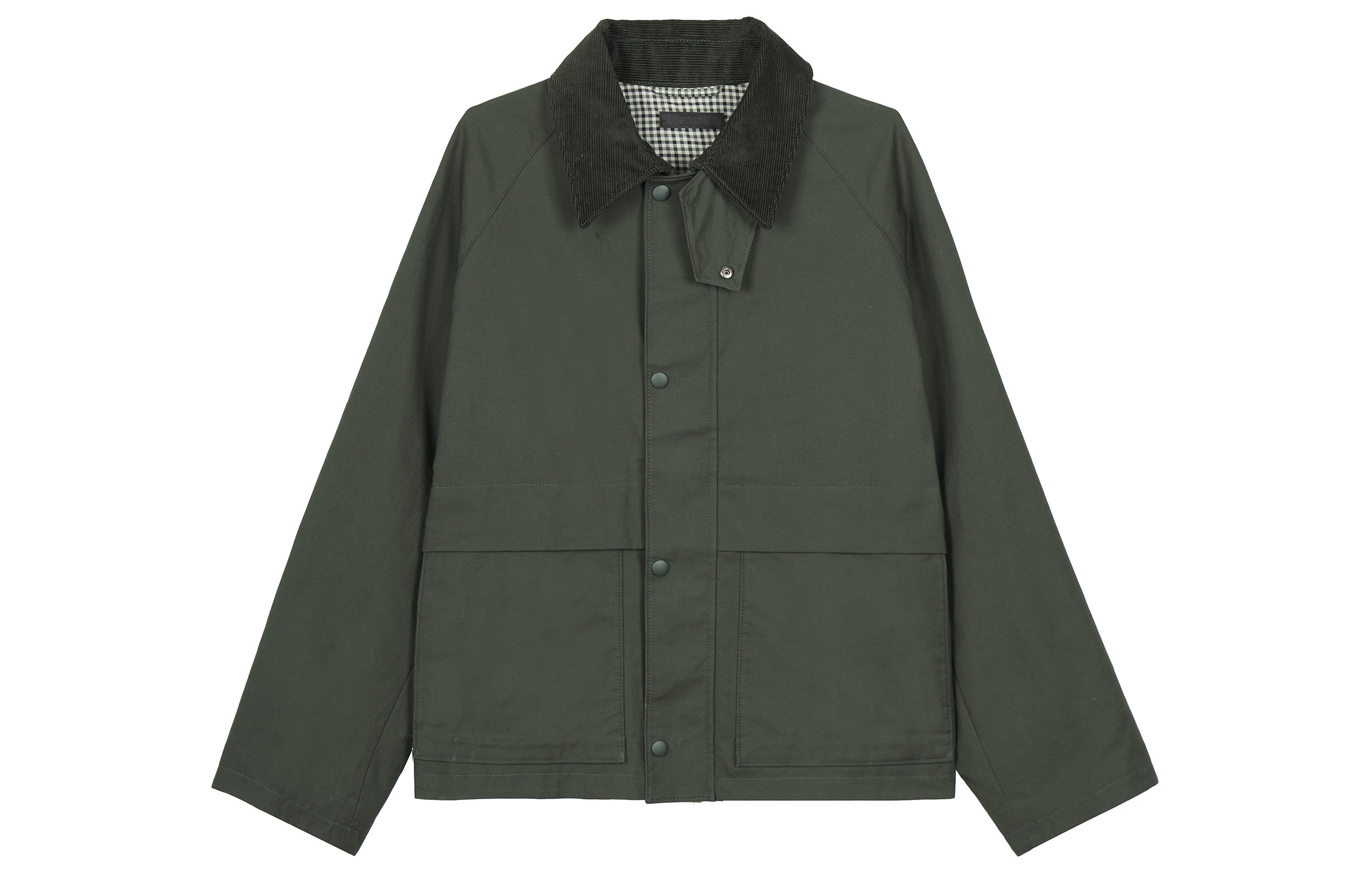 UNIQLO Casual Solid Zipper Jacket Forest Green 459592-57