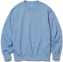 UNIQLO Casual Unisex Crewneck Solid Color Pullover Sweatshirt Sky Blue 460322-63 UNIQLO Casual Unisex Crewneck Solid Color Pullover Sweatshirt Sky Blue 460322-63