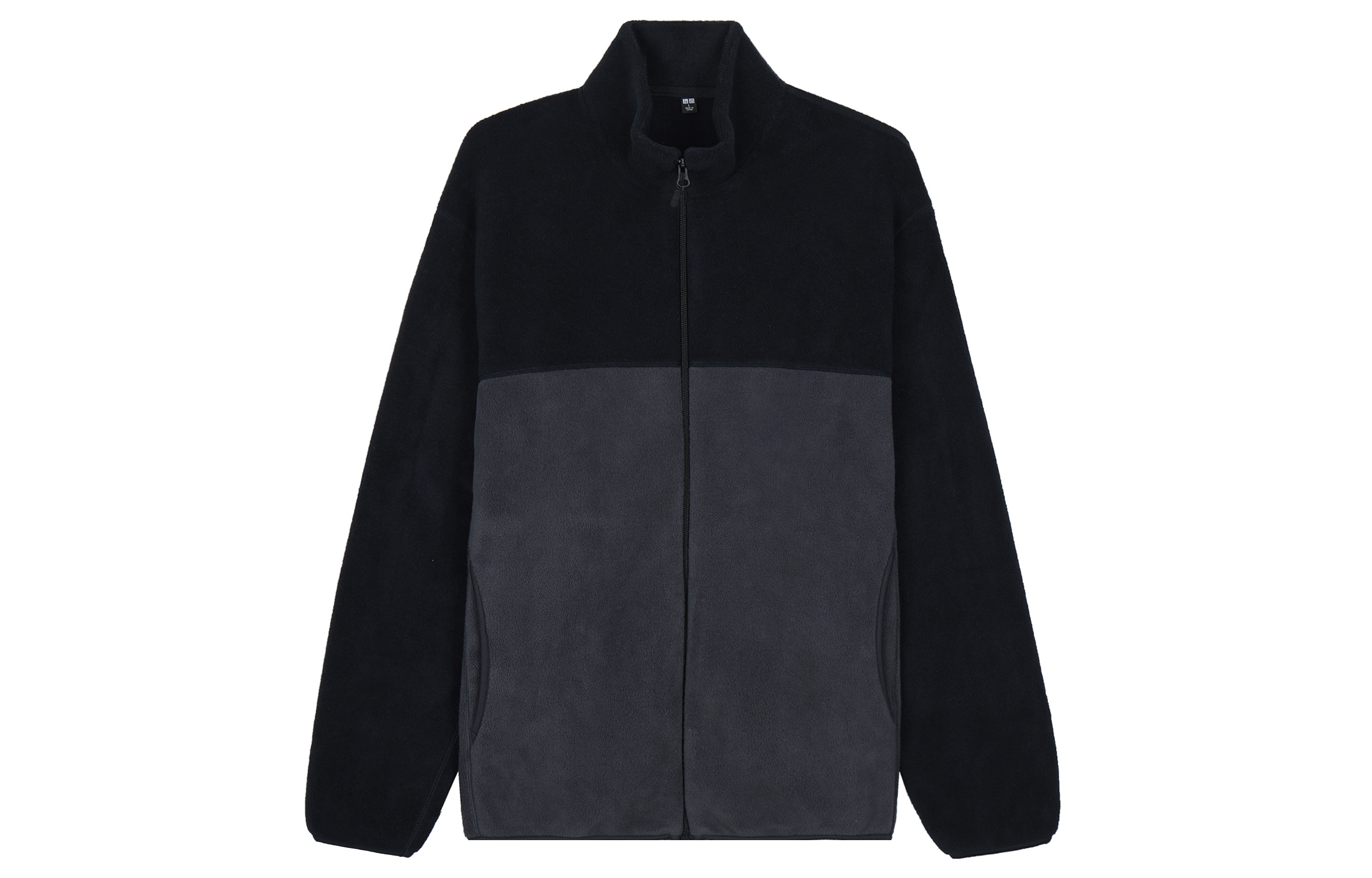 UNIQLO Color-Block Zip Casual Jacket Unisex - Teal Gray 462028-07