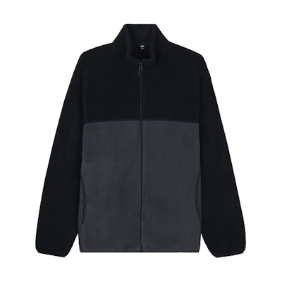 UNIQLO Color-Block Zip Casual Jacket Unisex - Teal Gray 462028-07