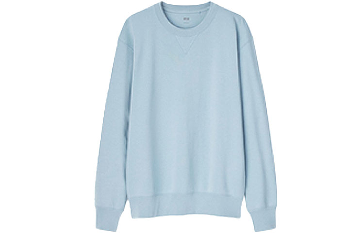 UNIQLO Crewneck Sports Sweatshirt Light Blue Unisex 444966-60