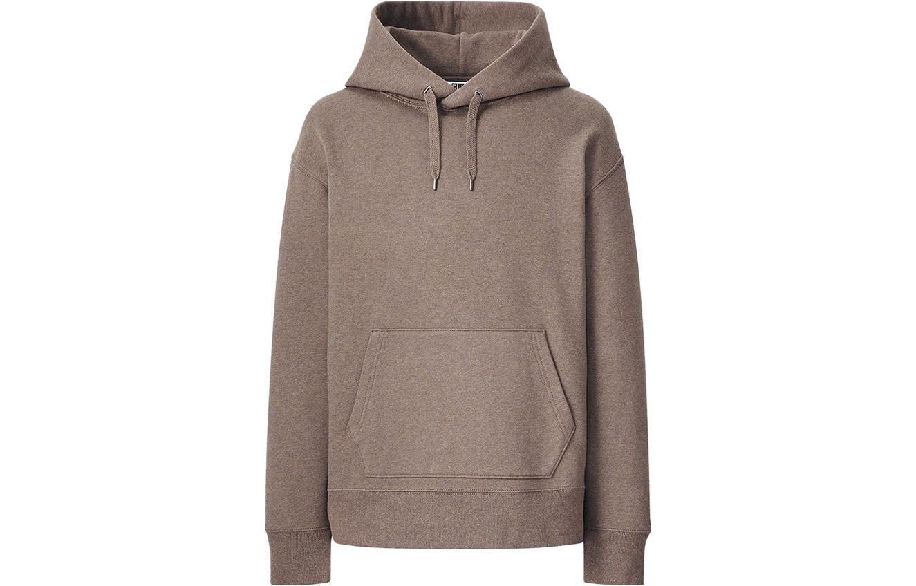 UNIQLO Drawstring Tie Hoodie Unisex Dark Brown 442459-38