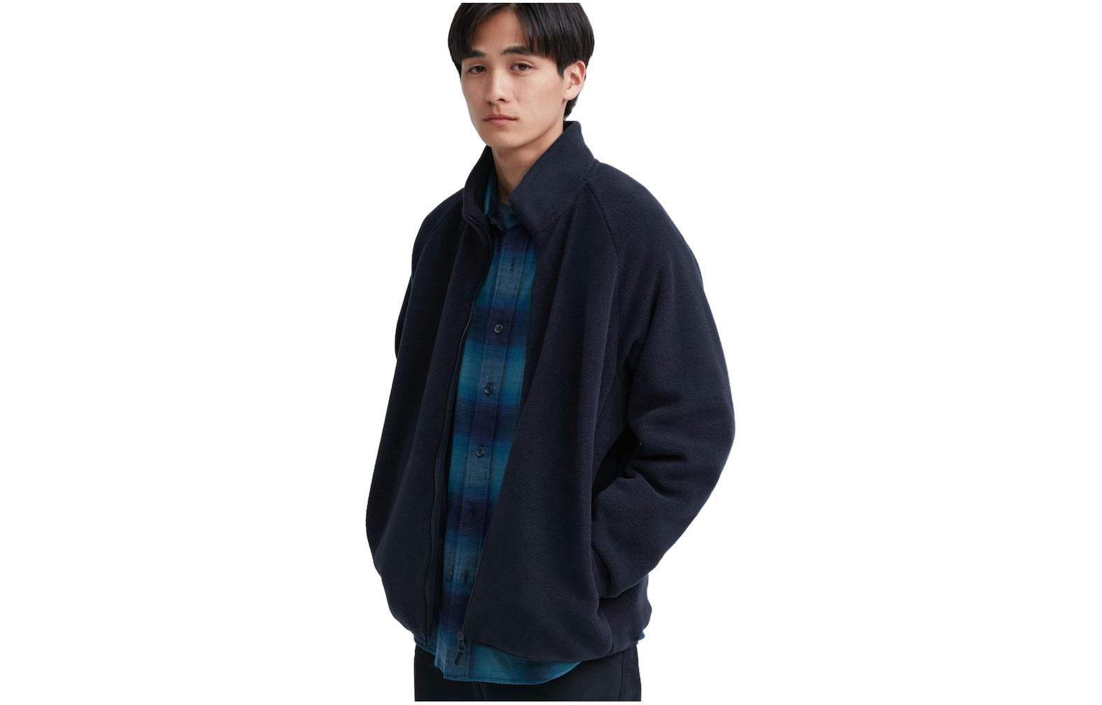 UNIQLO Fleece Zip Jacket Navy Unisex Staple 460328-69