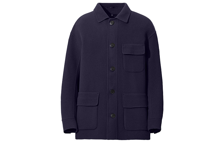 UNIQLO FW20 Wool Workwear Jacket Deep Navy 436105-68