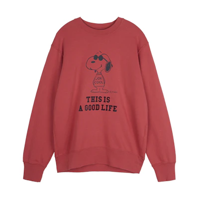 UNIQLO FW22 Animal Cartoon Print Pullover Sweatshirt Red Unisex 453656-15
