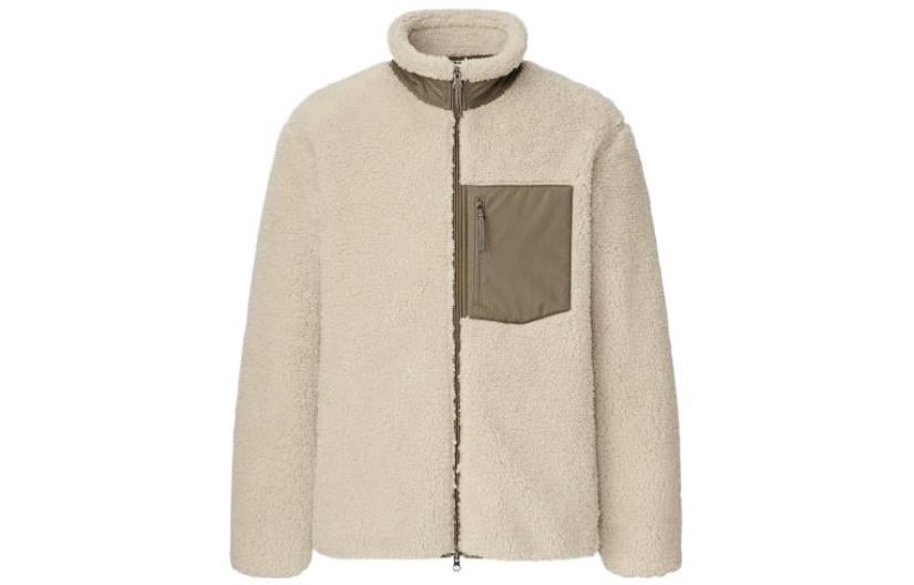 UNIQLO FW22 Beige Fleece Stand Collar Jacket 440595-31
