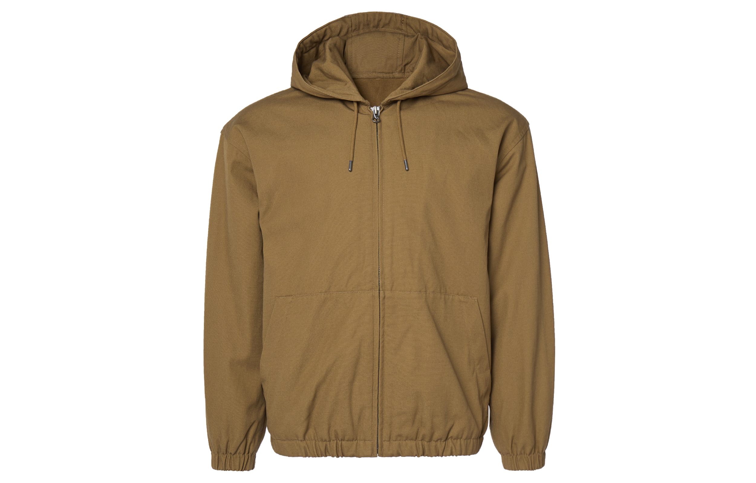 UNIQLO FW22 Brown Solid Color Casual Zip-Up Hoodie Jacket 452169-36