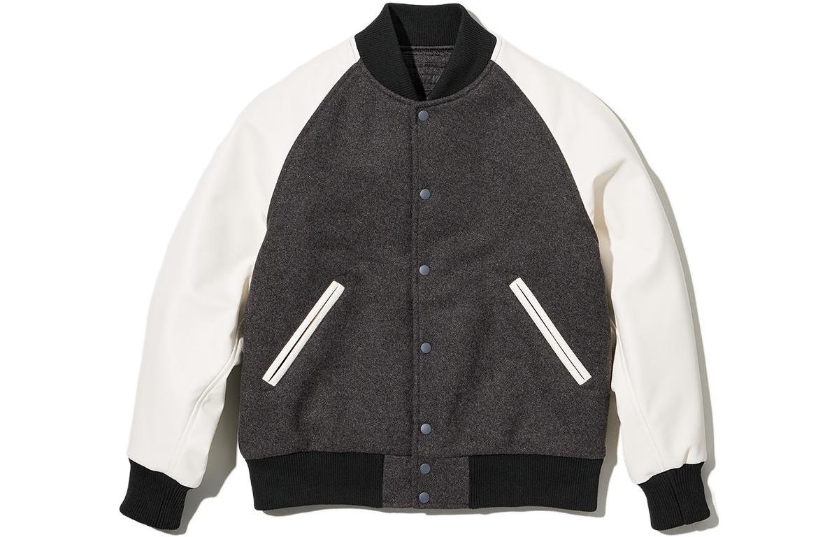 UNIQLO FW22 Colorblock Button-Up Jacket Unisex Dark Gray 453598-08