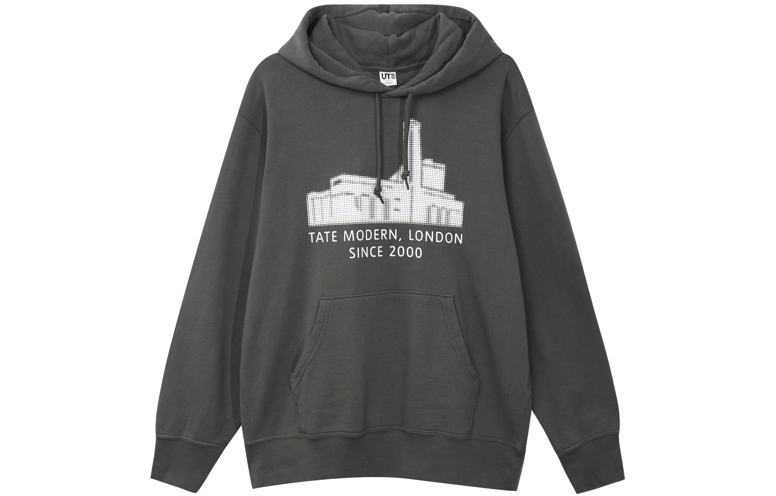 UNIQLO FW22 Graphic Print Hoodie Deep Gray 455910-08