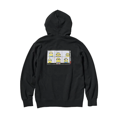 UNIQLO FW22 Letter Print Pullover Hoodie Black Unisex 458615-09