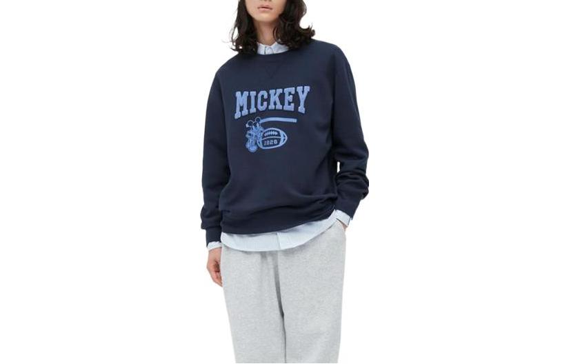 UNIQLO FW22 Long-Sleeve Cartoon Print Sweatshirt Navy Blue 450777-69