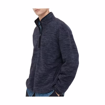UNIQLO FW22 Men’s Solid Color Half-Zip Turtleneck Jacket Deep Blue 450197-68