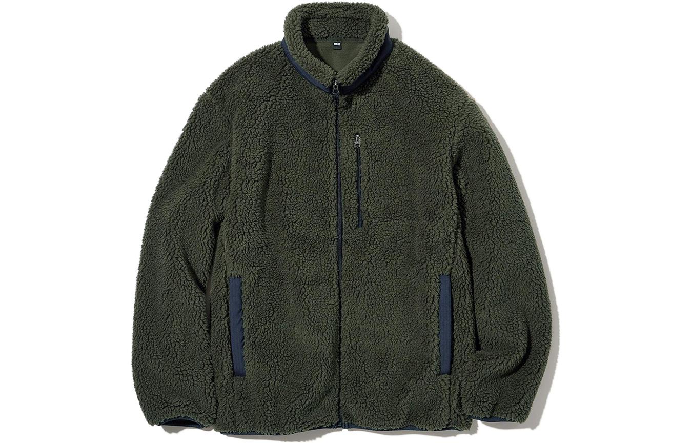 UNIQLO FW22 Olive Zip-Up Jacket Unisex Long-Sleeve Outerwear 450200-56