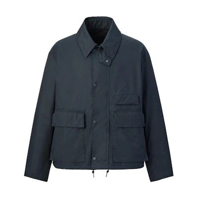 UNIQLO FW22 Solid Color Button-Up Casual Jacket Unisex - Navy Blue 452170
