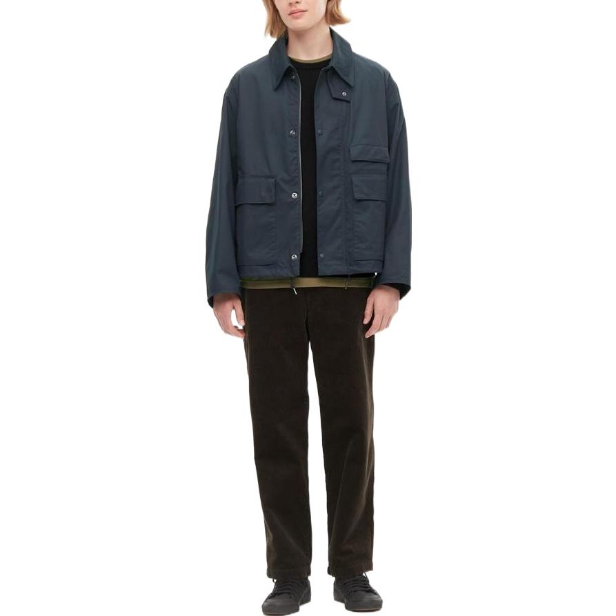 Lookbook UNIQLO FW22素色男女休閒外套-深藍色 452170