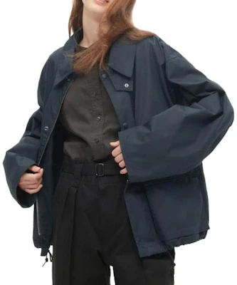 Chaqueta Casual Unisex Azul Marino UNIQLO FW22 Color Sólido Abotonada 452170 Details for Chaqueta Casual Unisex Azul Marino UNIQLO FW22 Color Sólido Abotonada 452170