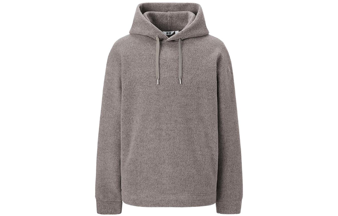 UNIQLO FW22 Solid Color Pullover Hoodie Deep Beige 452187-32