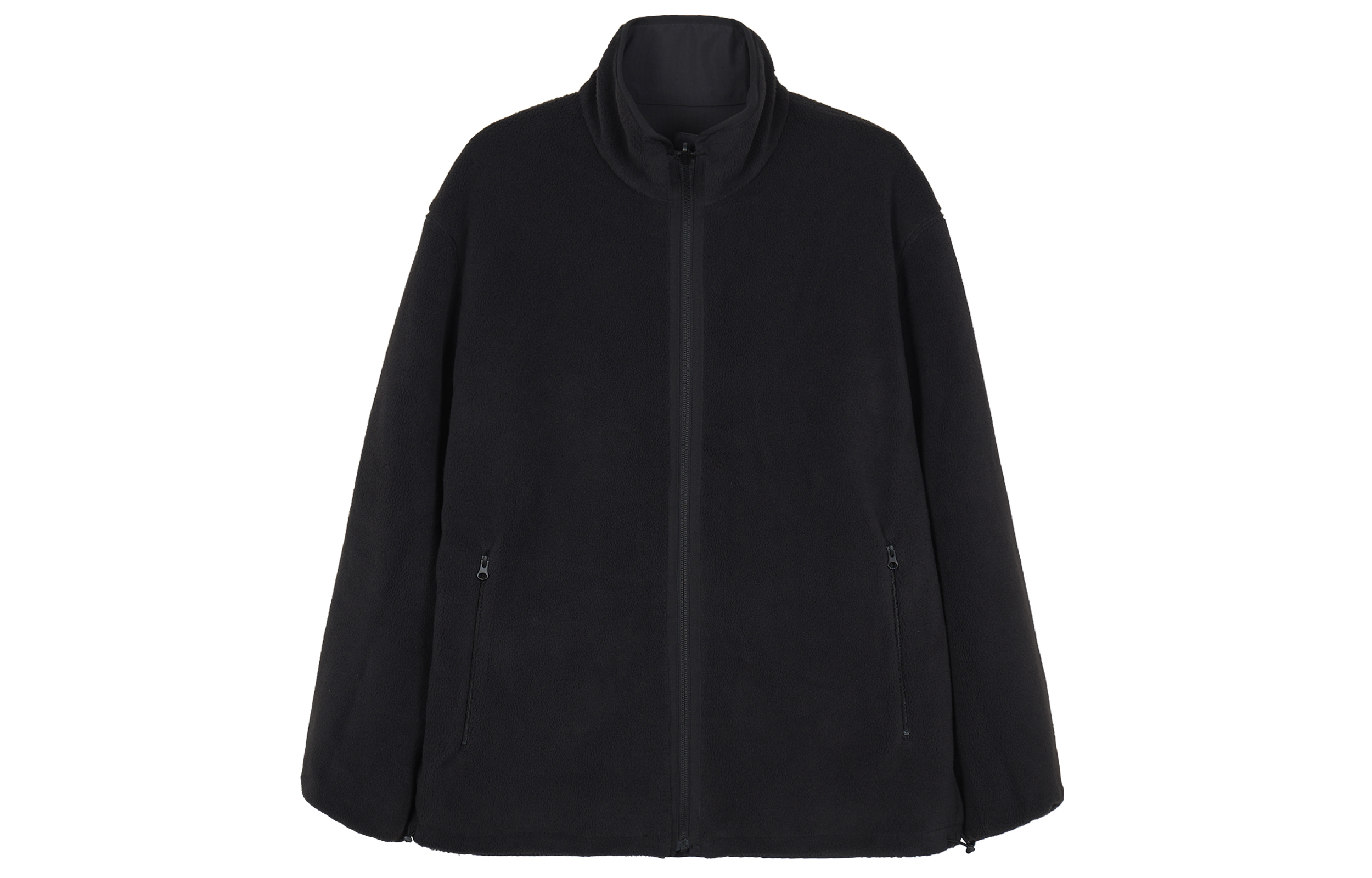 Shop UNIQLO FW23 U系列男士雙面純色立領夾克 黑色 462770-09