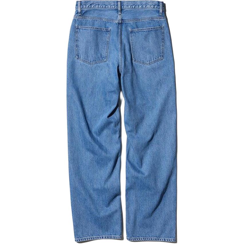 Lookbook UNIQLO FW24 Patchwork Loose Fit Straight Denim Jeans Biru Muda 473319-64