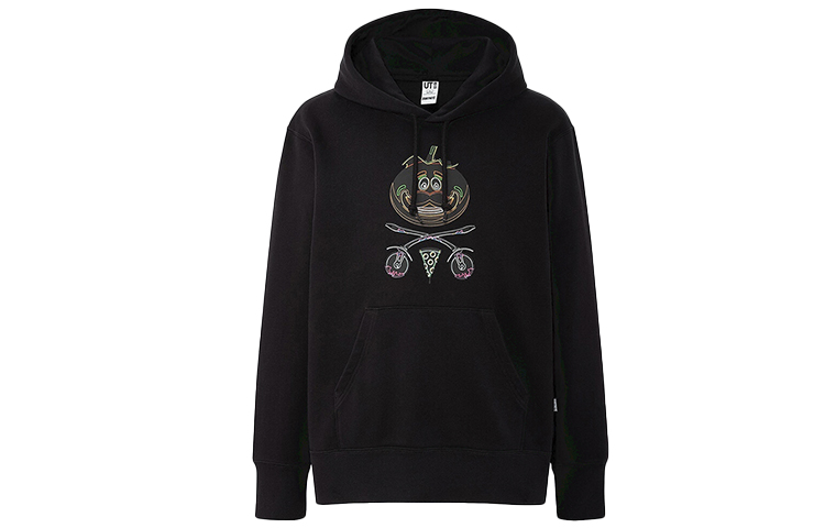 UNIQLO Graphic Cartoon Black Long Sleeve Sweatshirt Unisex 426834-09