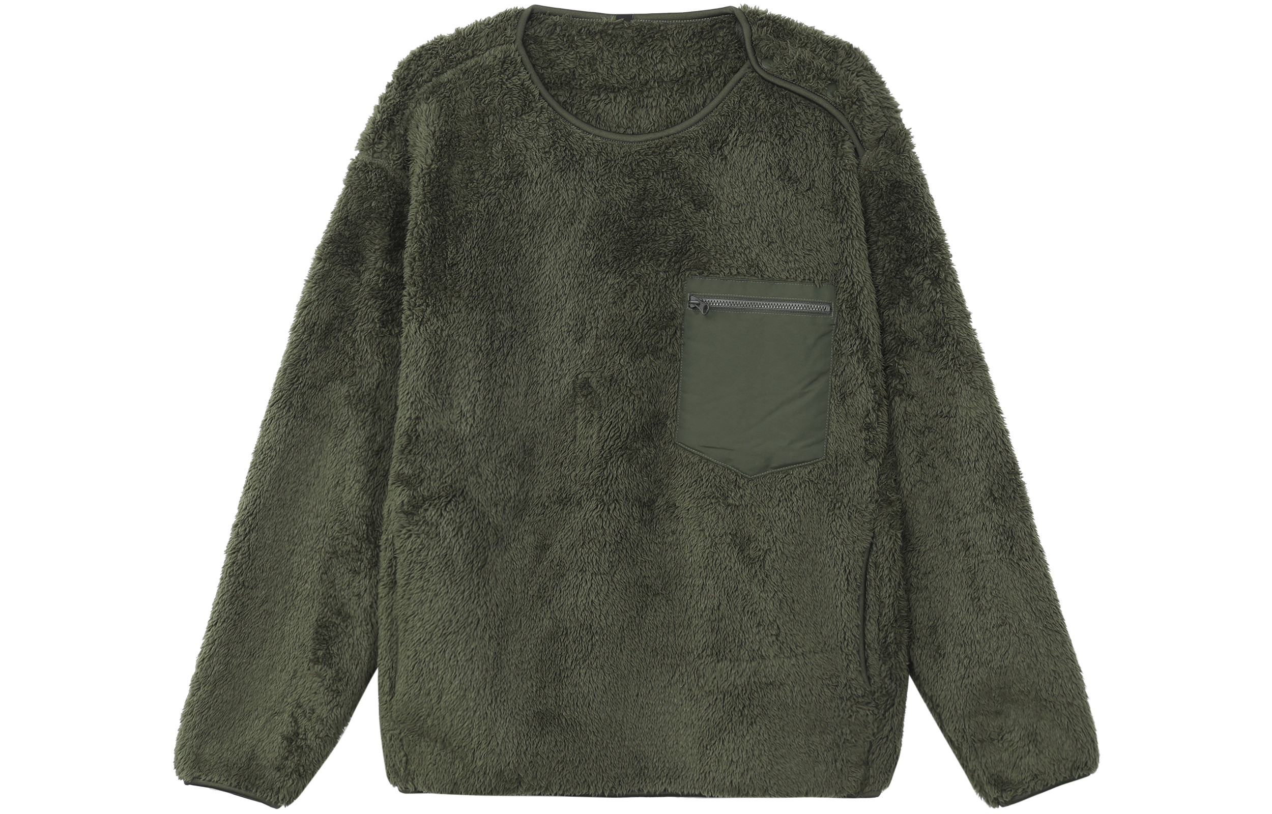 UNIQLO Green Long Sleeve Pullover Sweatshirt with Pocket Detail 452163-58
