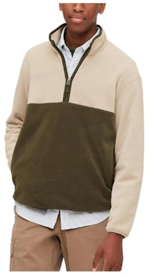 UNIQLO Half-Zip Pullover Colorblock Sweatshirt Off-White 432109-30 Buy UNIQLO Half-Zip Pullover Colorblock Sweatshirt Off-White 432109-30