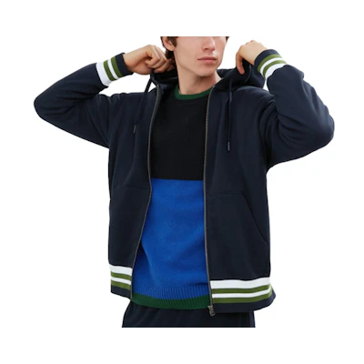 UNIQLO Hoodie Zip-Up Navy Blue Unisex Long-Sleeve Sweatshirt 465864-69