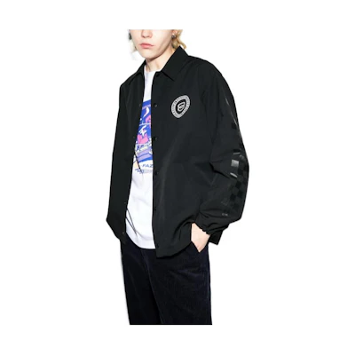 UNIQLO HYPEBEAST Coach Jacket Black Casual Logo Outerwear 458104-09