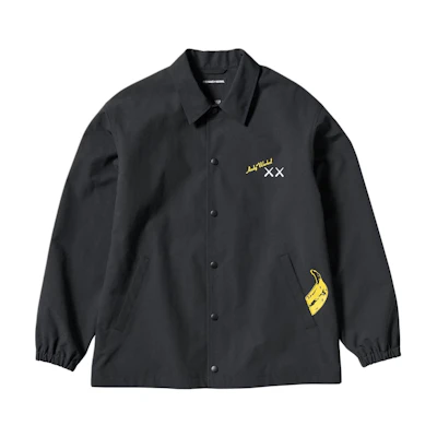 UNIQLO KAWS Warhol FW24 Black Banana Print Button-Up Unisex Jacket 474138-09