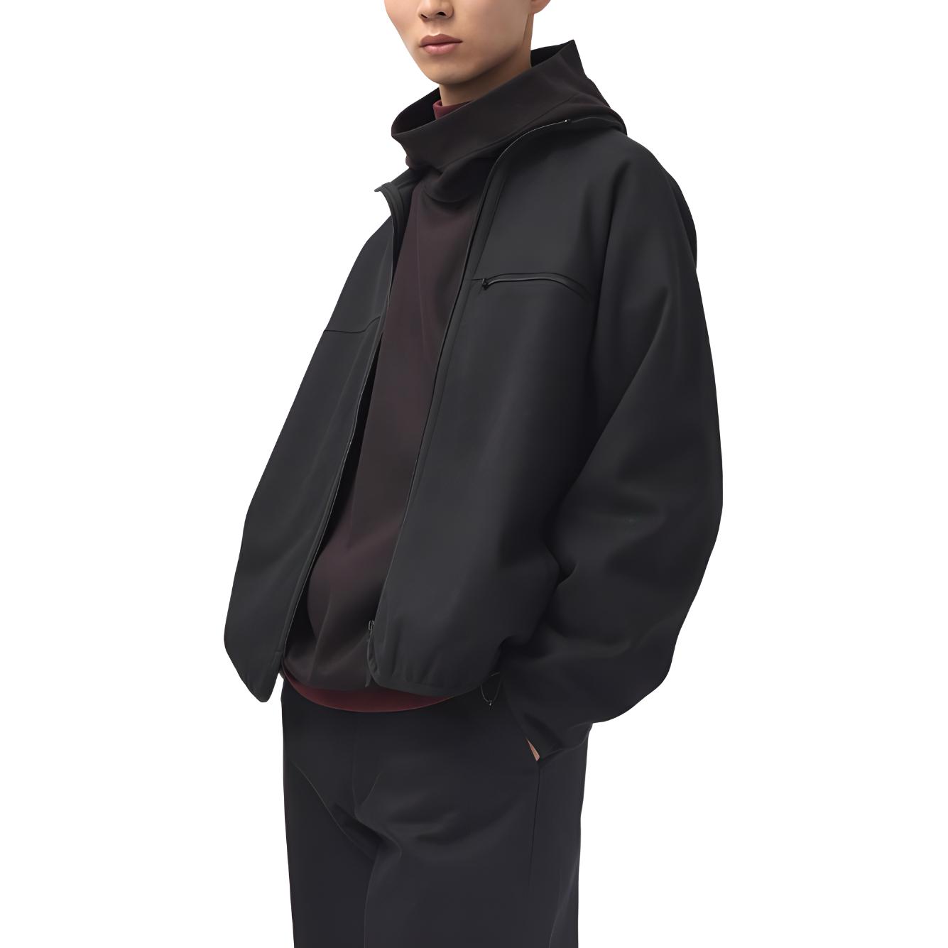 UNIQLO Knit Zip Jacket with Chest Pocket Unisex Dark Gray 471800-08