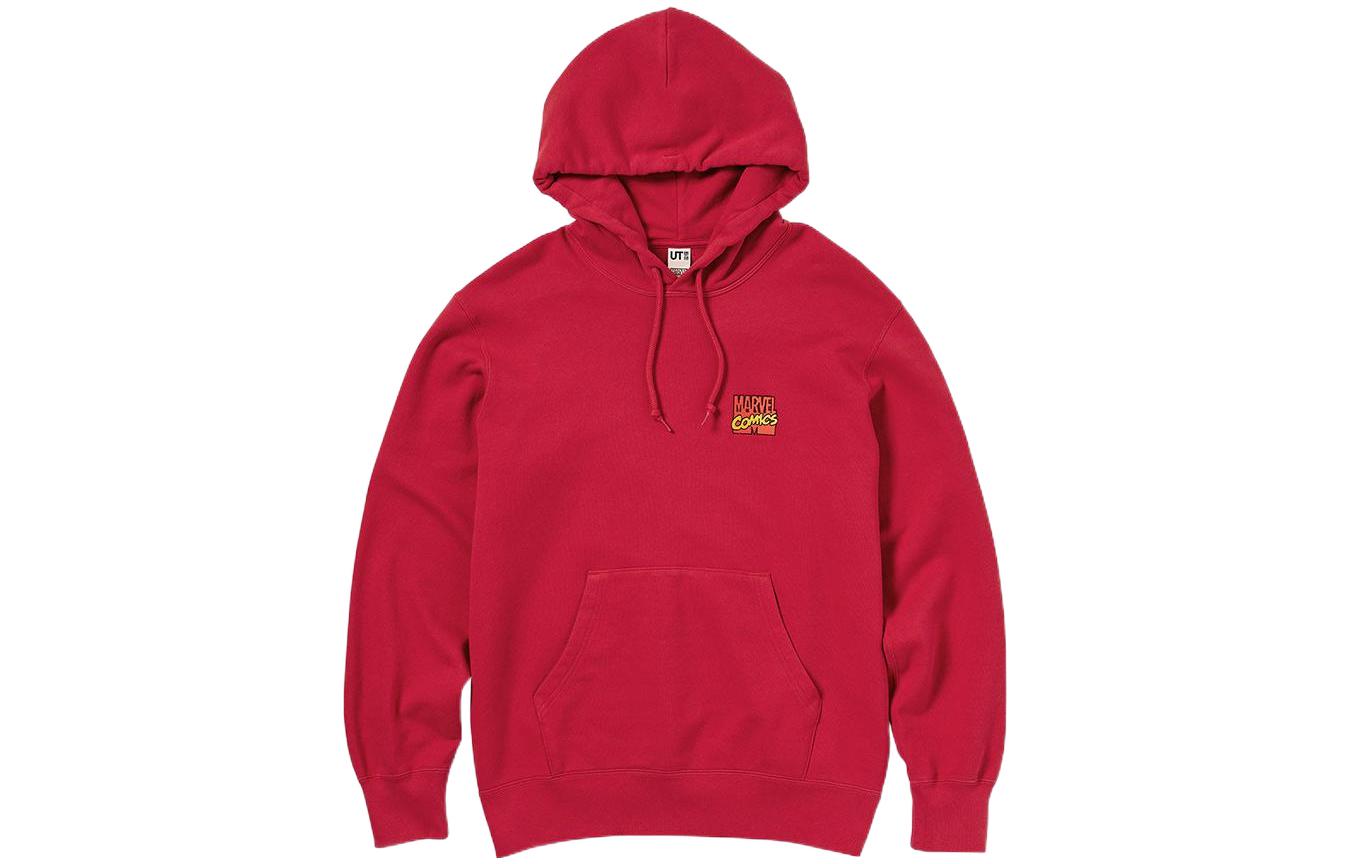UNIQLO Letter Embroidery Loose Fit Hoodie Unisex Red 451846-16