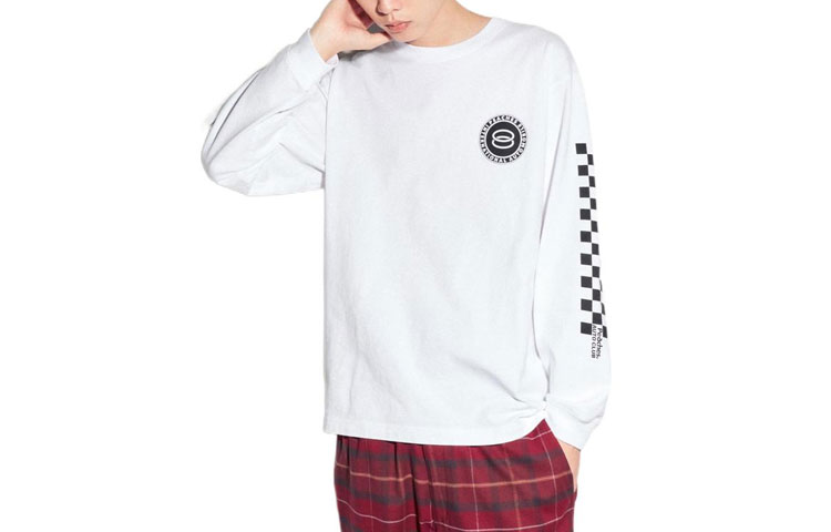UNIQLO Logo Embroidered Crewneck Sweatshirt Unisex White 459226-00