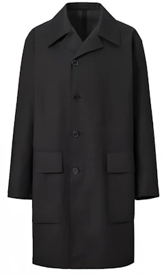 UNIQLO Long Trench Coat Solid Color Button-Up Unisex 452172 Buy UNIQLO Long Trench Coat Solid Color Button-Up Unisex 452172