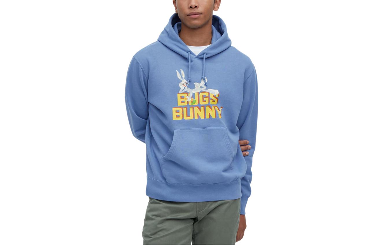 UNIQLO Looney Tunes Bugs Bunny Letter Print Sweatshirt Unisex - Sky Blue 457404-63