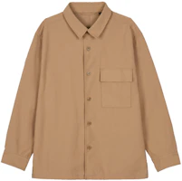 UNIQLO Loose-Fit Shirt Jacket Unisex Dark Beige 445053-32 UNIQLO Loose-Fit Shirt Jacket Unisex Dark Beige 445053-32