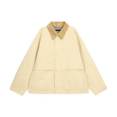 UNIQLO Men’s Casual Zip-Up Collared Jacket Light Beige 470989-30